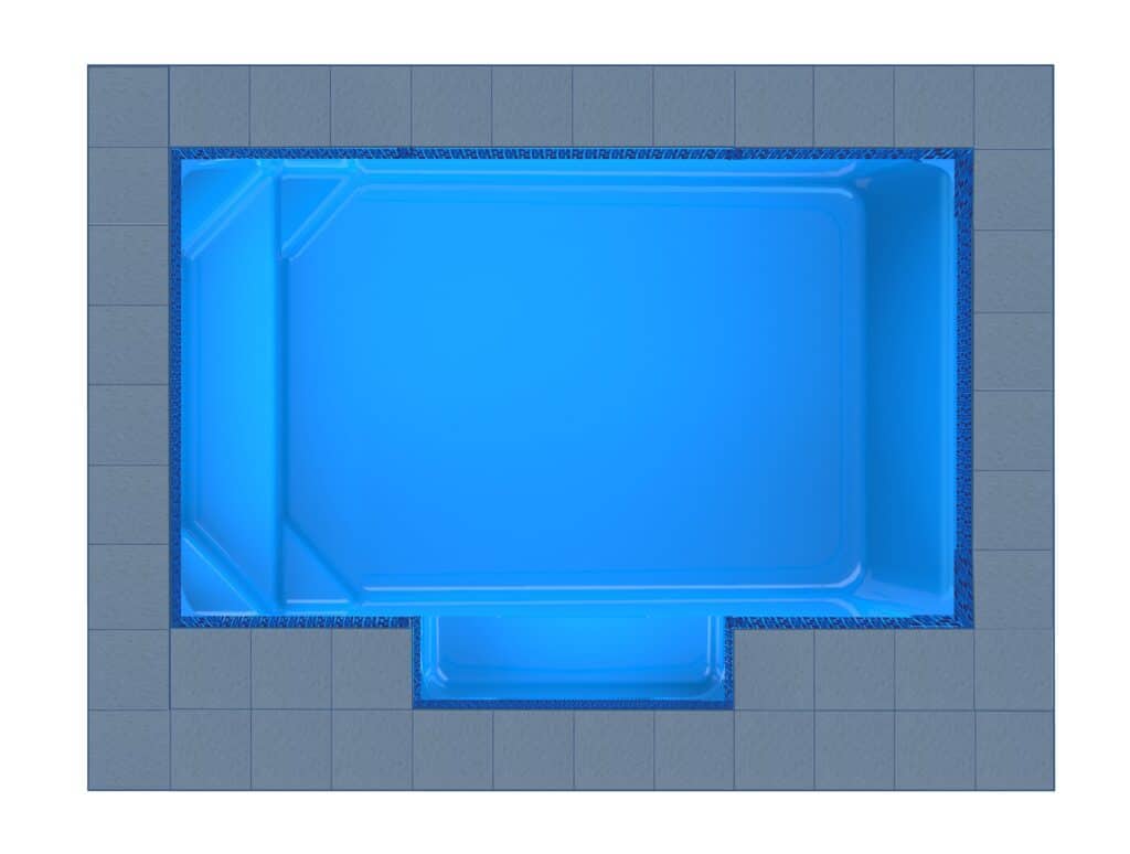 Corfu Patio fibreglass pool shell — Cosmo Pools