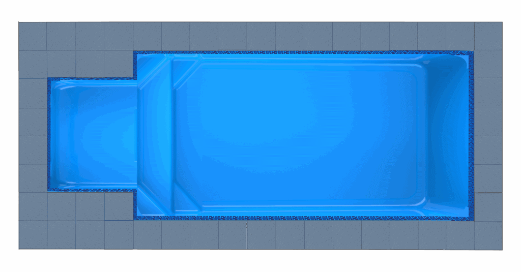 Crete Square Bay fibreglass pool shell — Cosmo Pools