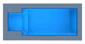 Crete Square Bay fibreglass pool shell — Cosmo Pools