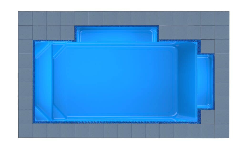 Crete Twin Patio fibreglass pool shell