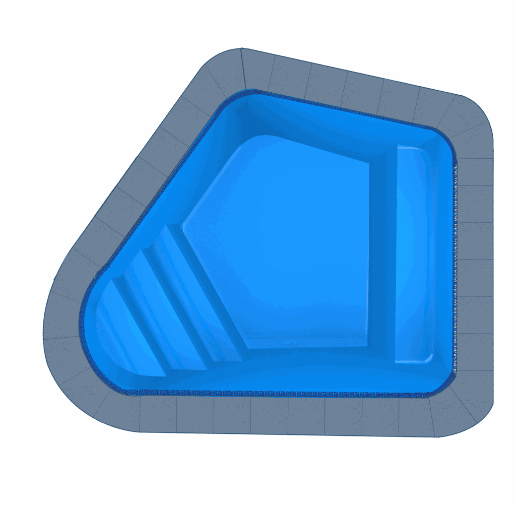 Lefkada fibreglass pool shell