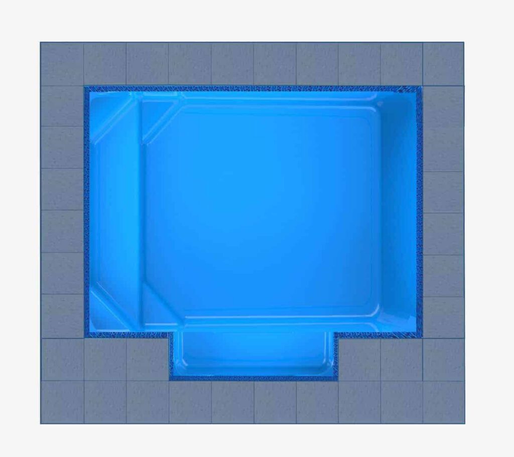 Milos Patio fibreglass pool shell