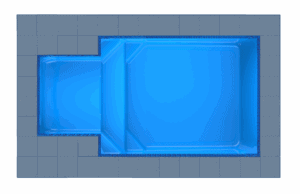 Milos Square Bay fibreglass pool shell — Cosmo Pools