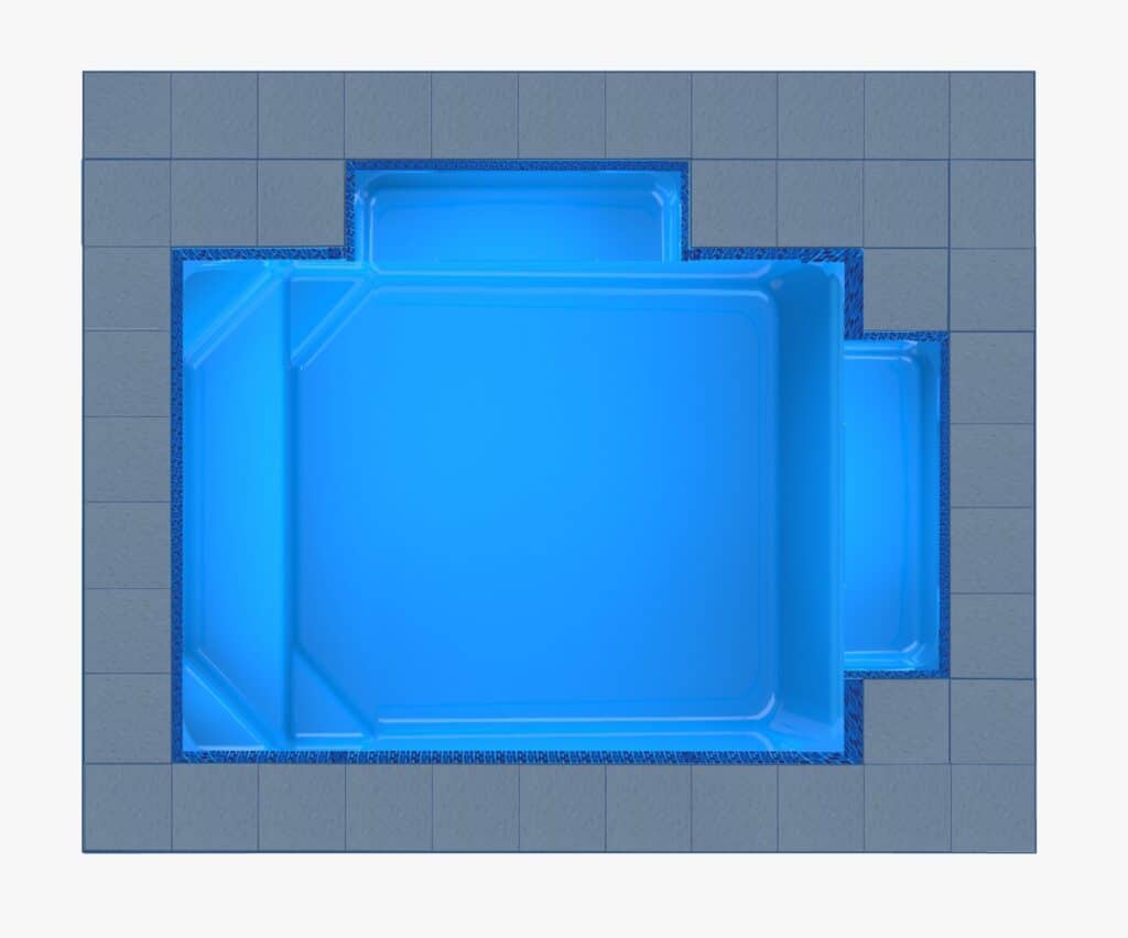 Milos Twin Patio fibreglass pool shell — Cosmo Pools