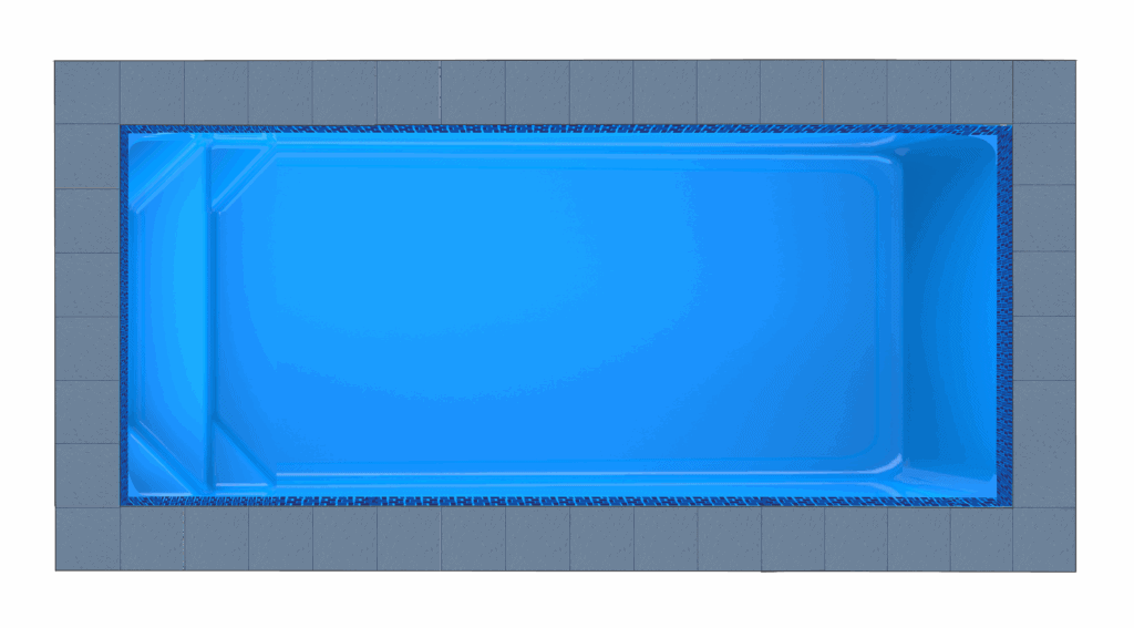 Mykonos fibreglass pool shell
