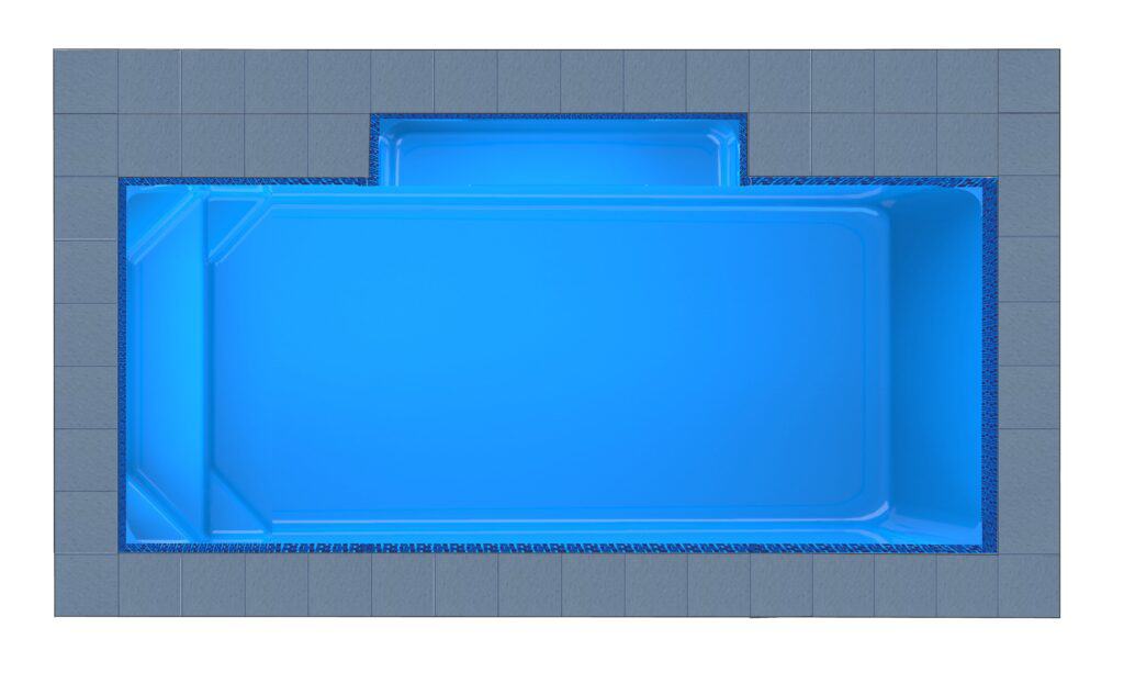 Mykonos Patio fibreglass pool shell — Cosmo Pools