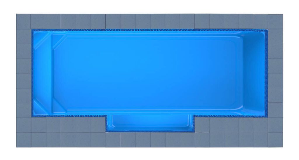 Santorini Patio fibreglass pool shell — Cosmo Pools