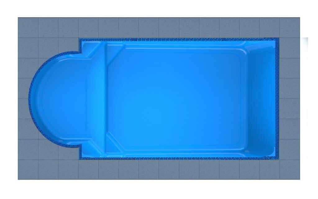 Corfu Round Bay fiberglass swimming pool
