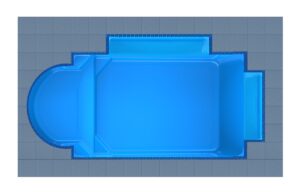Corfu Round Bay + Twin Patio - fiberglass swimming pool