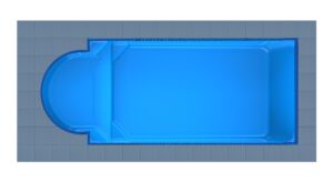 Crete Round Bay fiberglass swimming pool