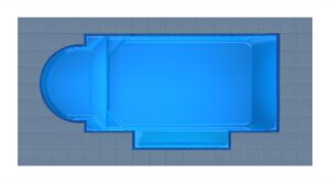 Crete Round Bay Patio fiberglass swimming pool