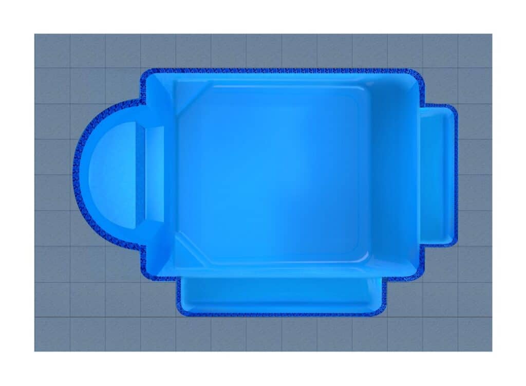 Hydra Twin + Patio fiberglass swimming pool