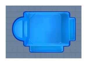 Hydra Twin + Patio fiberglass swimming pool