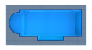 Mykonos Round Bay + Patio fibreglass pool shell — Cosmo Pools