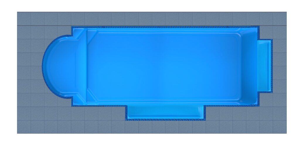 Mykonos Twin Patio fibreglass pool shell