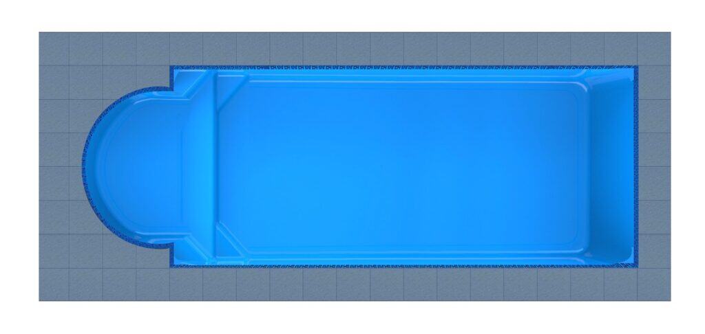 Mykonos Round bay fiberglass swimming pool