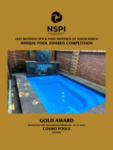 NSPI Gold Award certificate