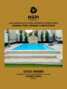 NSPI Gold Award certificate